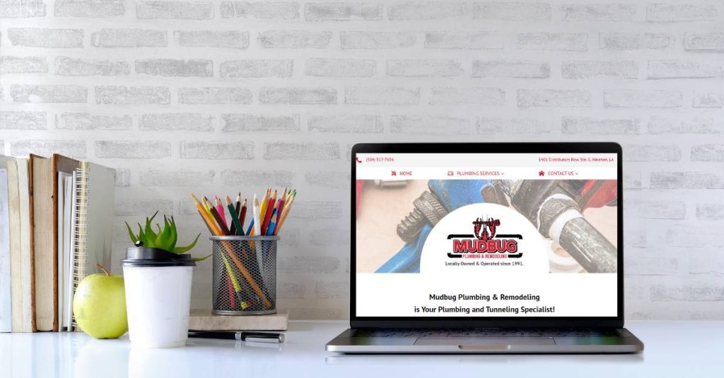 Website Design and Development: Mudbug Plumbing